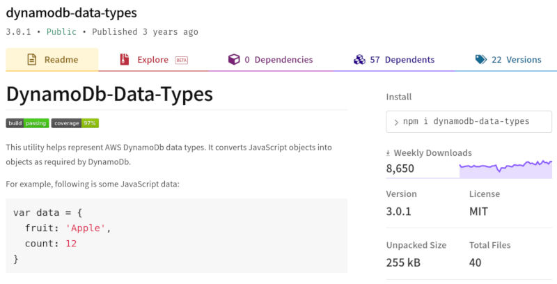 Snapshot of project.